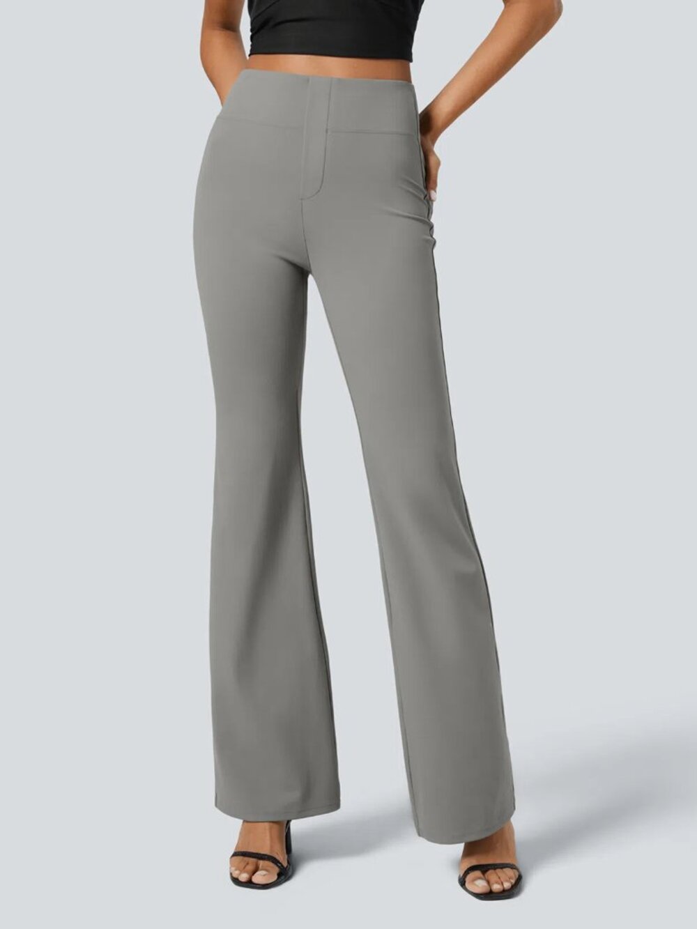 Halara Large Tall Flex High Waisted Back Pocket Slight Flare Work Pants 50% off